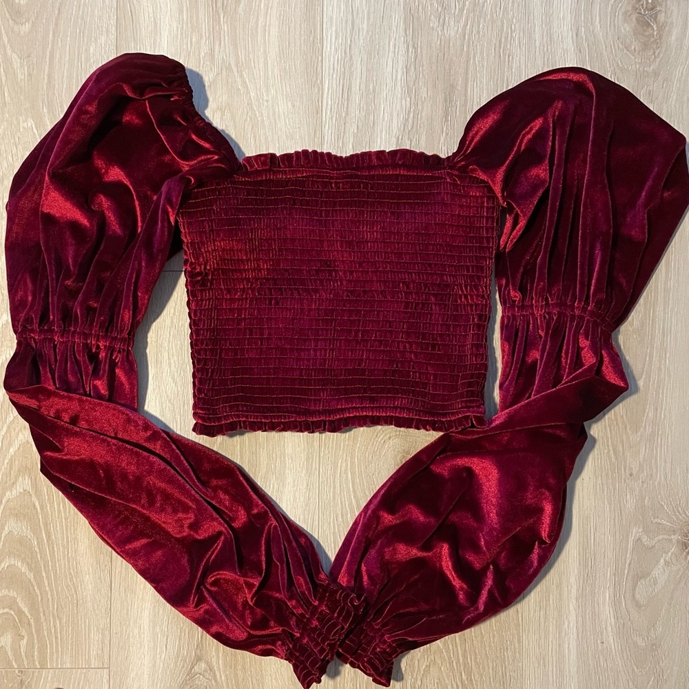 Trinity Smoked Top in Red - Tularosa.